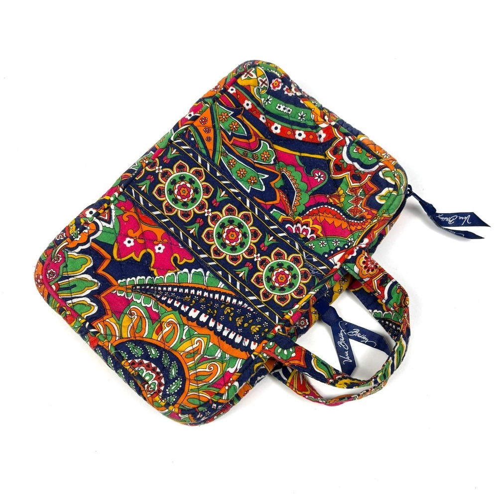 Vera Bradley Hanging Travel Organizer Venetian Paisley Blue Orange Fuscia Pockts